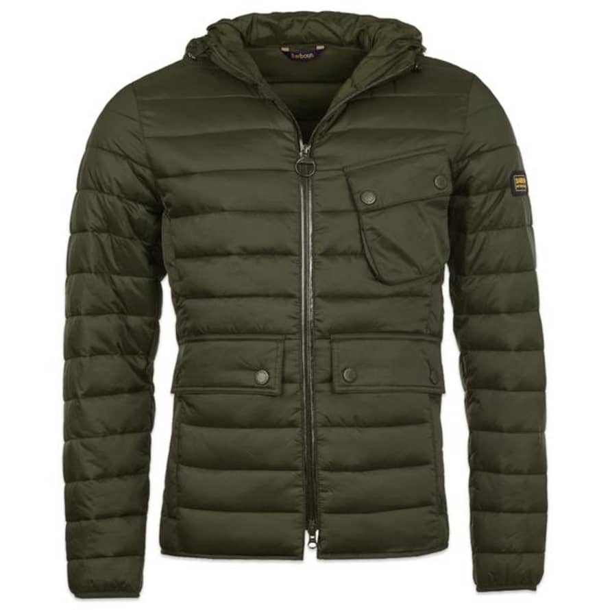 Barbour Olive Ouston Hooded Quilt Jacket