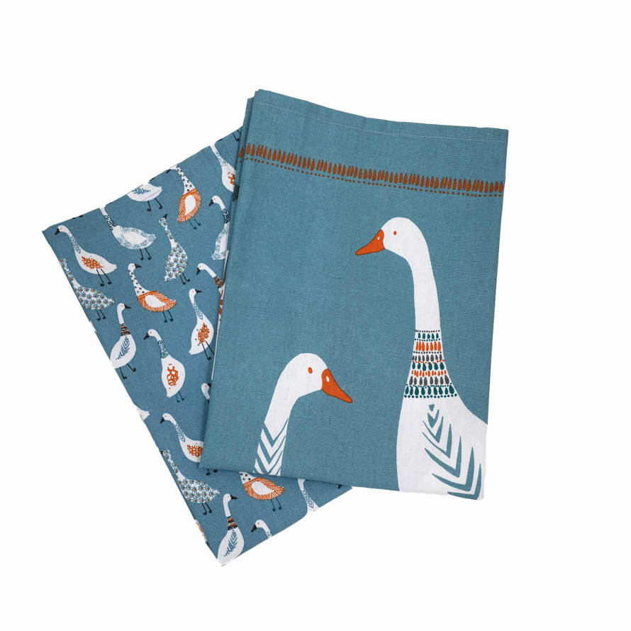 Dexam Giggling Geese Set of 2 Tea Towels