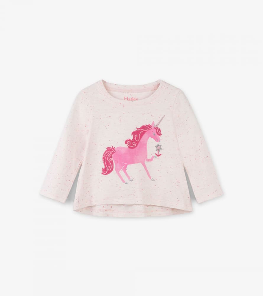 Hatley  Curious Unicorn Long Sleeve Baby Tee