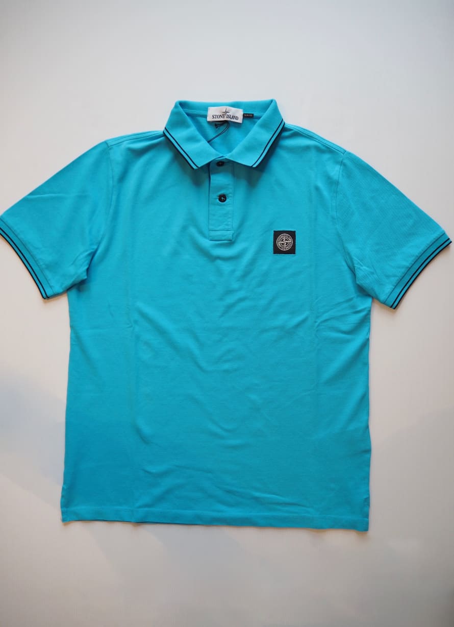 Stone Island Blue Short Sleeve Polo Shirt