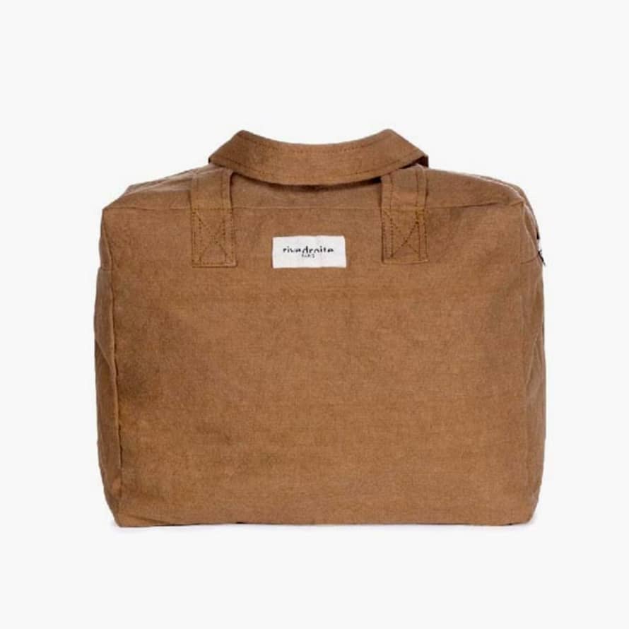 Rive Droite Paris The 24-H Bag in Camel Recycled Cotton