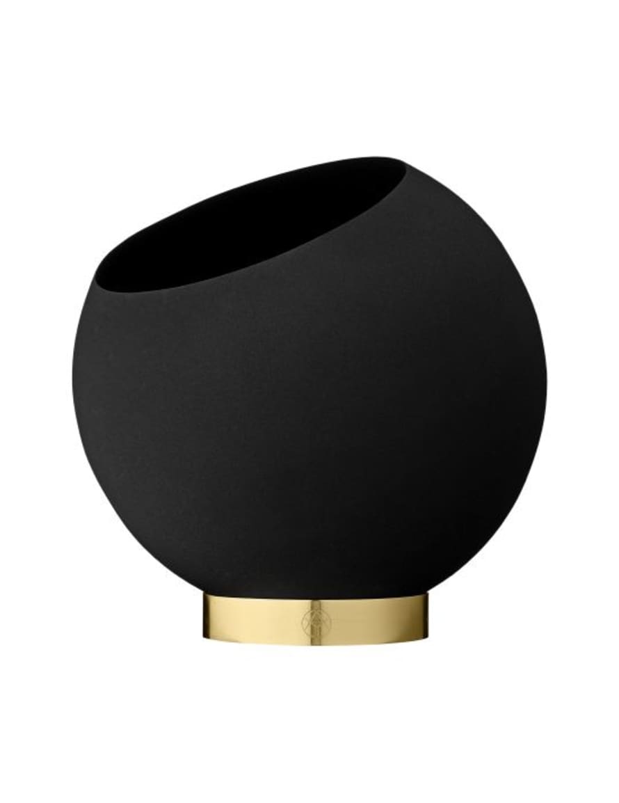 AYTM Ø21 Globe Flower Pot Black Brass