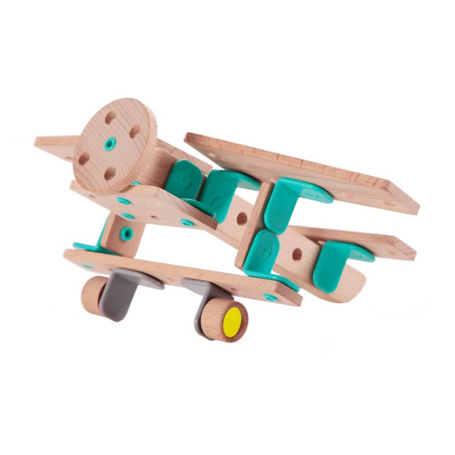 Classic World 27 Pieces Wood Airplane Construction Set