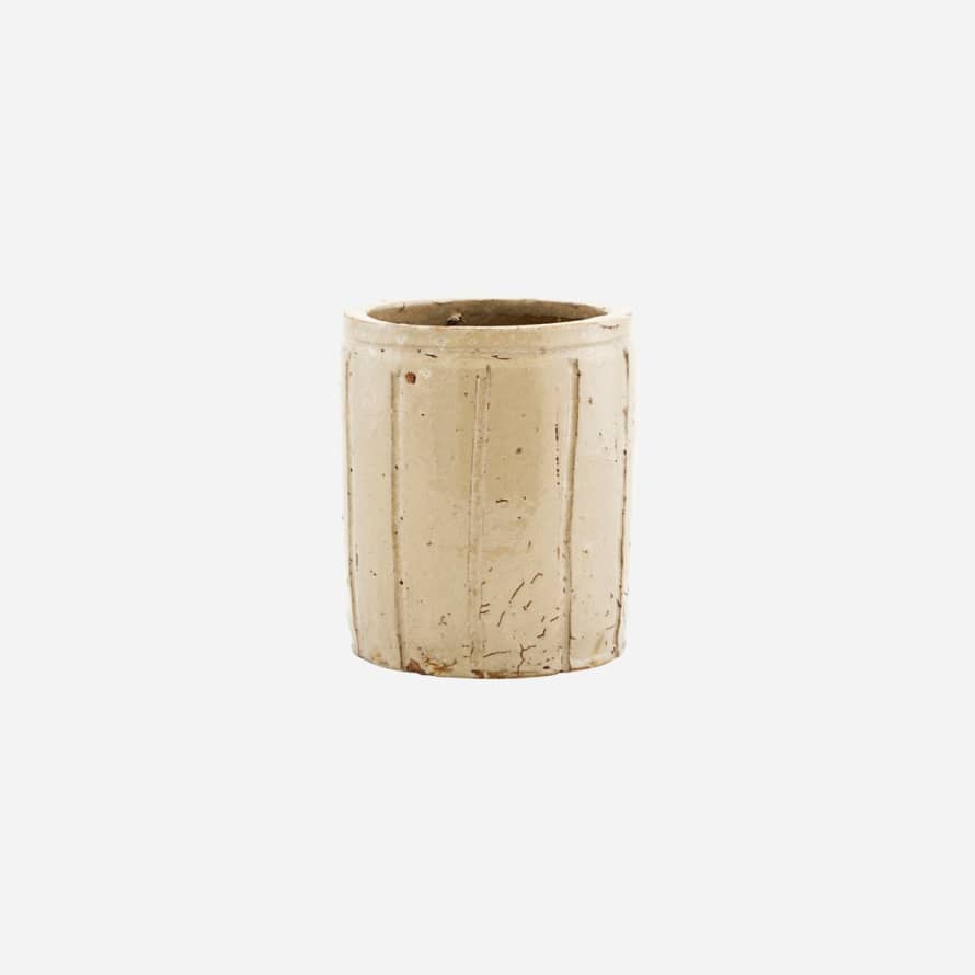 House Doctor Beige Clay and Glaze Julian Flowerpot Holder