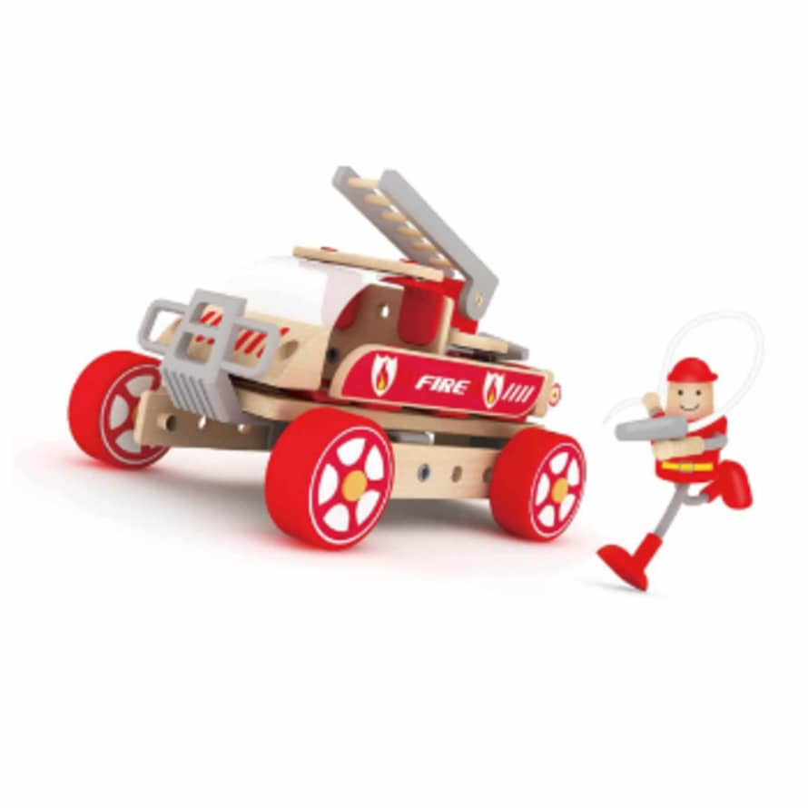 Classic World 53 Pieces Wood Firefighters Construction Set