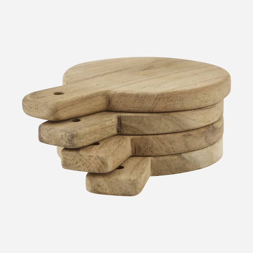 Nicolas Vahé  Small Wood Serving Boards/ Coasters Set of 4