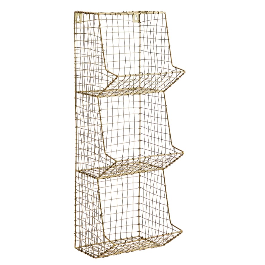 Madam Stoltz Three Tier Wire Mesh Storage Rack