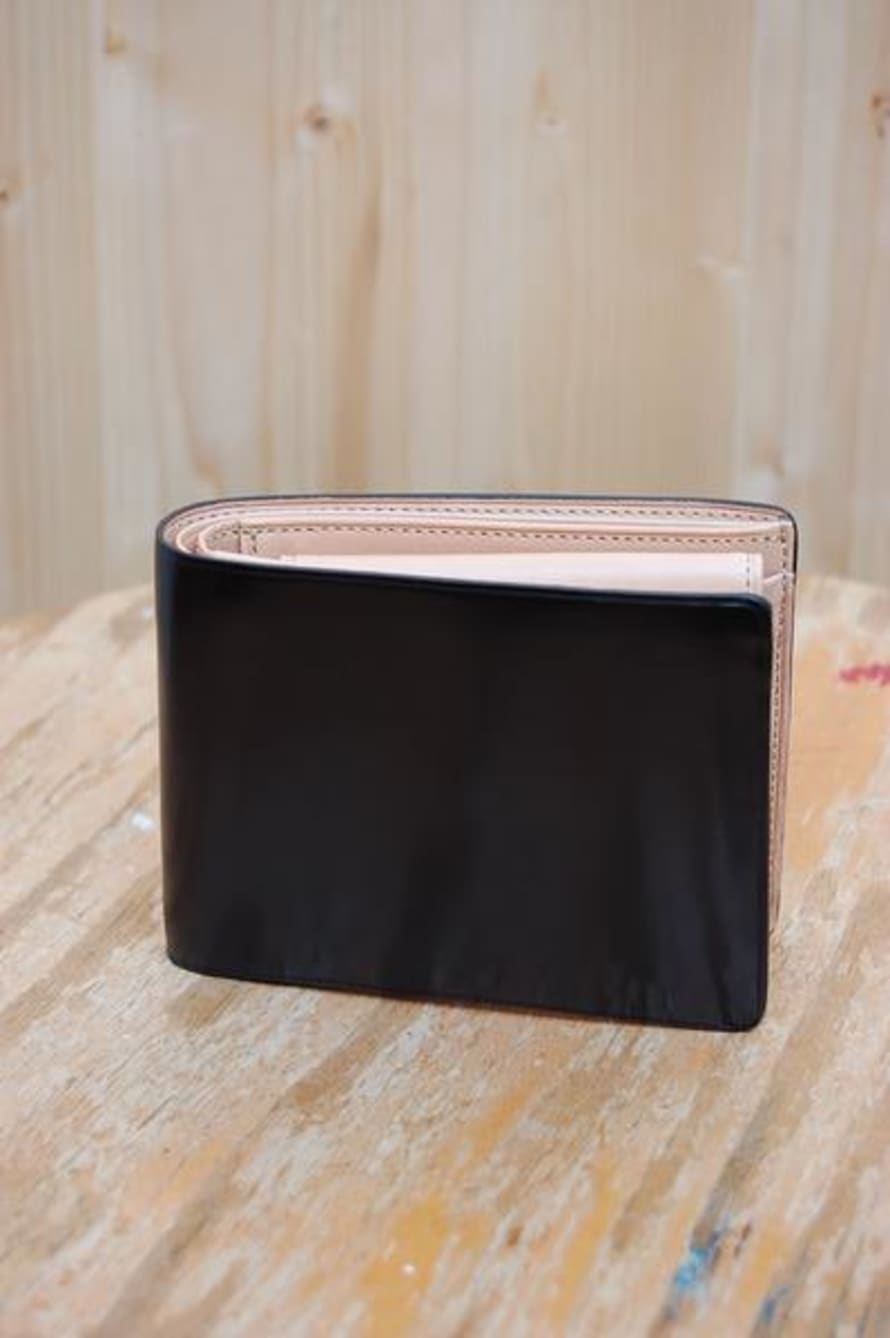 Il Bussetto Bi Fold Wallet With Coin Pocket Black