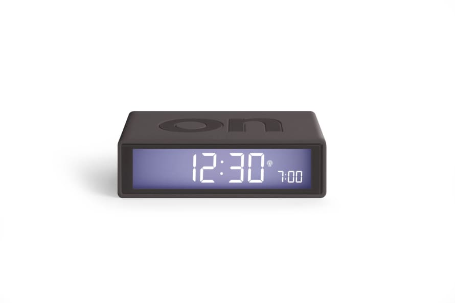 Lexon Dark Grey Flip+ LCD Alarm Clock