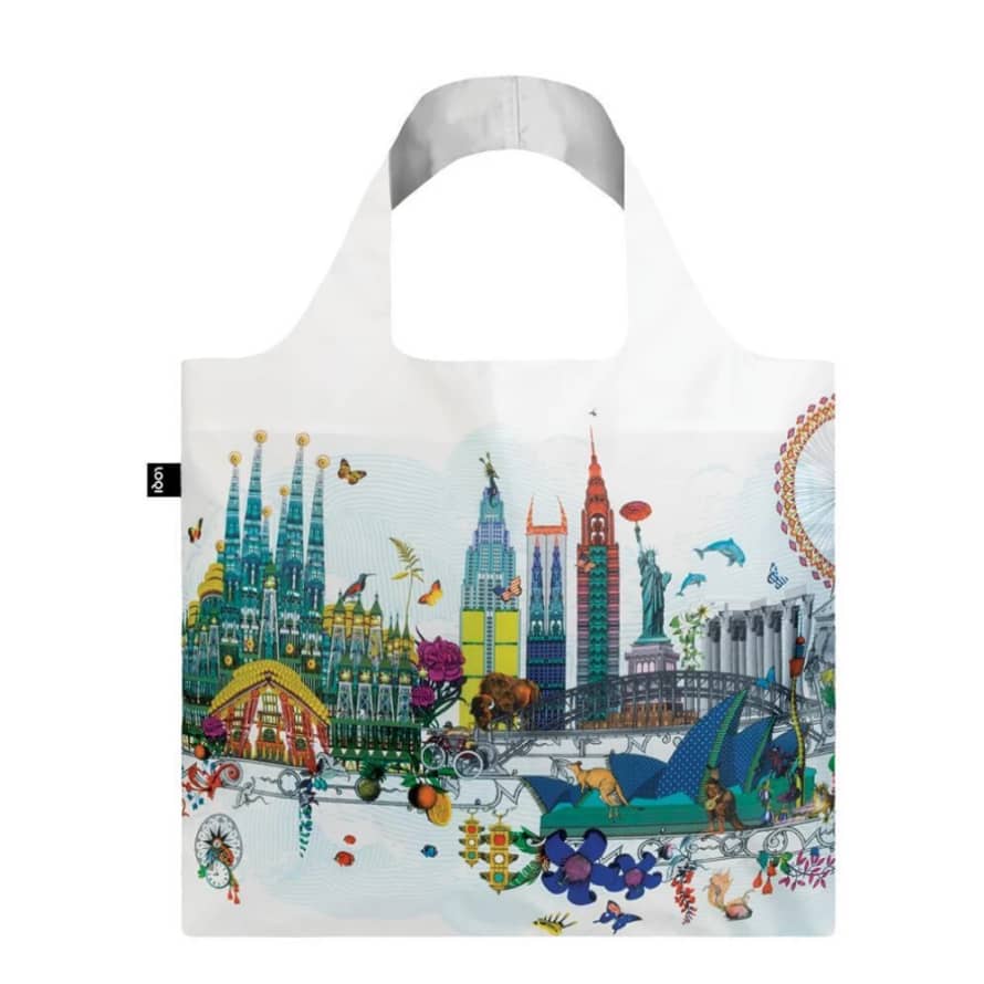 LOQI Kristjana S Williams Interiors World Skyline Tote Bag