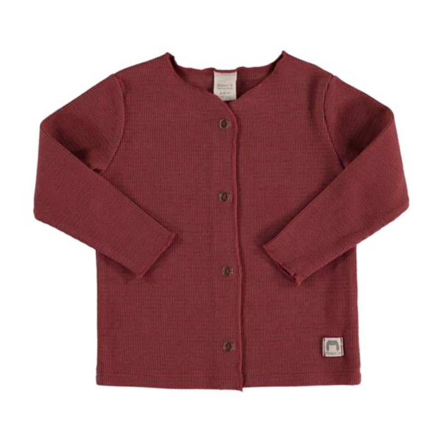 Bean's Barcelona Burgundy Organic Cotton Striped Rib Jacket