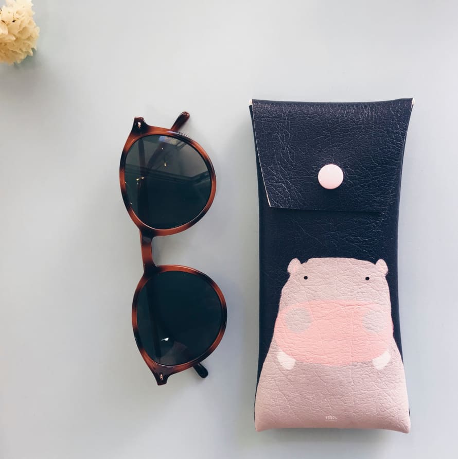 My Name is Mir Happy Hippo Sunglasses Glasses Case