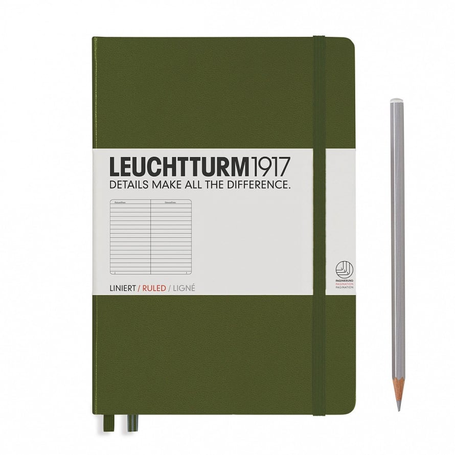 Leuchtturm1917 Medium Army Paper Ruled Notebook