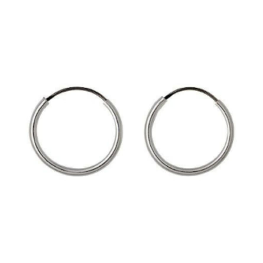 Pilgrim 1.4cm Silver Plated Brass Sanne Hoop Earrings