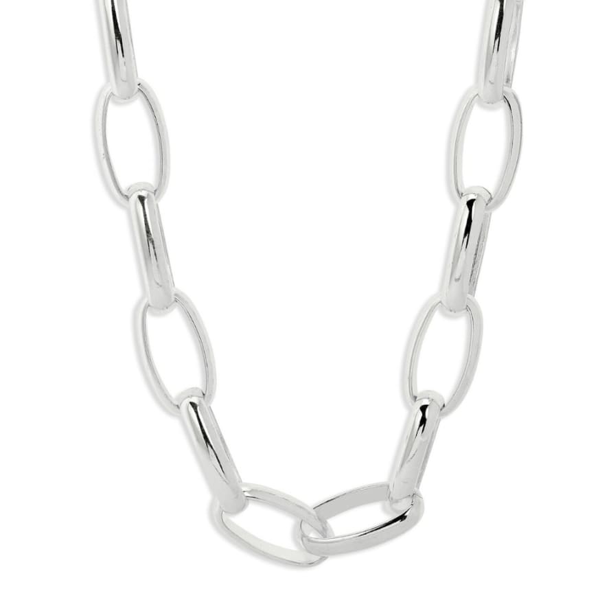 Pilgrim 47cm Silver Plated Ran Chain Link Necklace