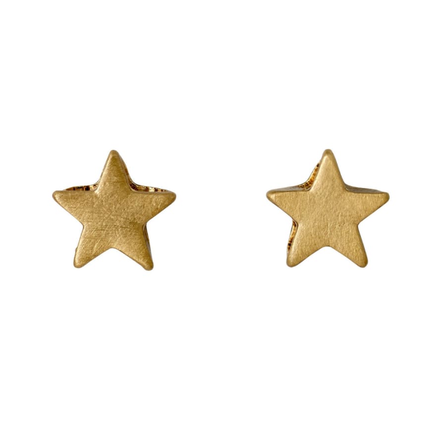 Pilgrim 0.5cm Gold Plated Steel and Zinc Ava Star Stud Earrings