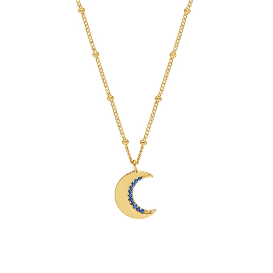 Estella Bartlett  Gold Plated CZ Moon Necklace