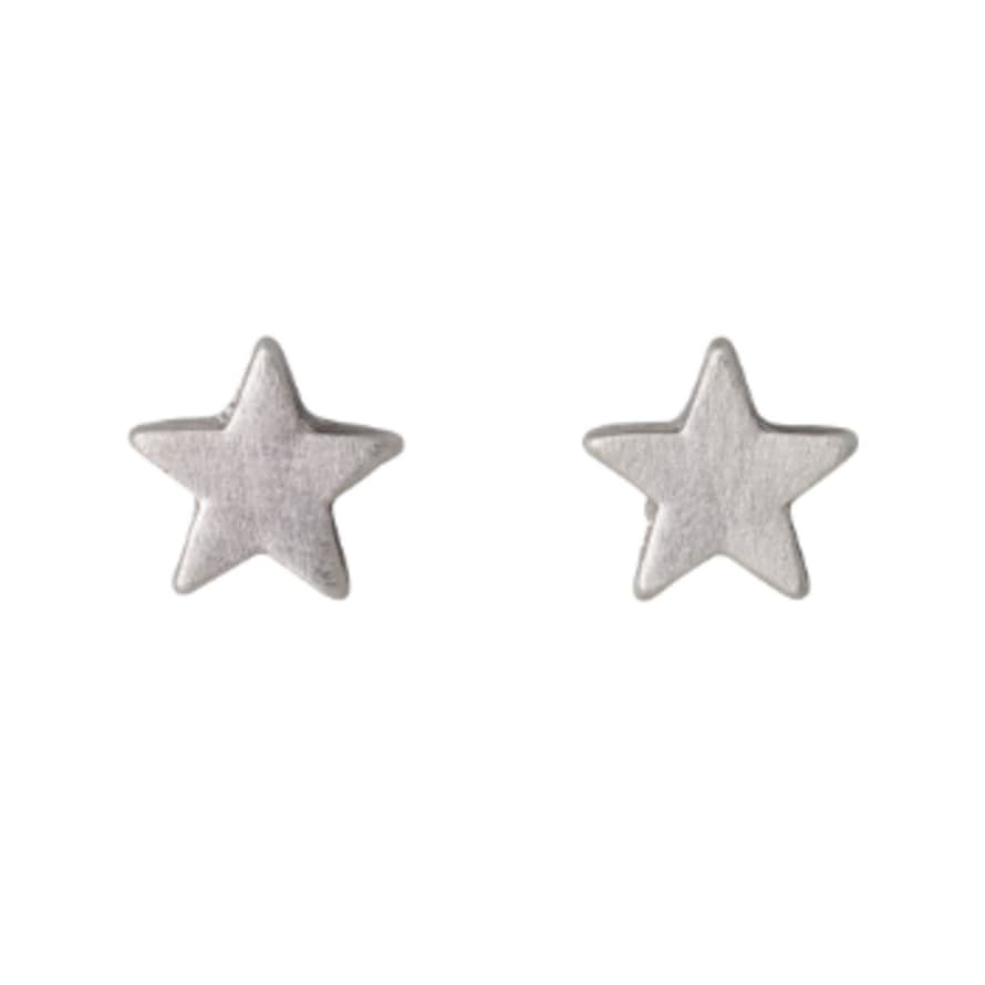 Pilgrim 0.5cm Silver Plated Steel and Zinc Ava Star Stud Earrings