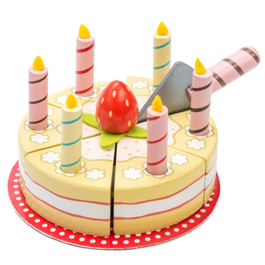 Le Toy Van Honeybake Wooden Vanilla Birthday Cake