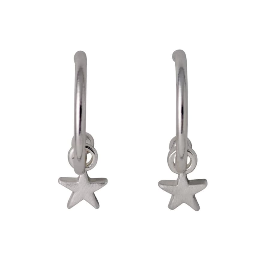 Pilgrim 2cm Silver Plated Ava Star Pendant Earrings