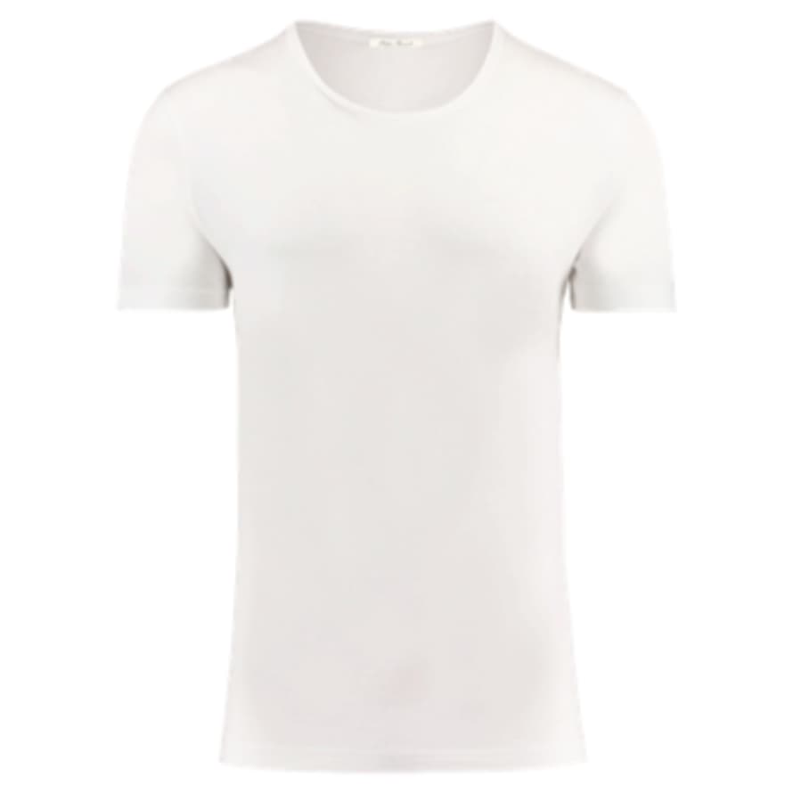 Stefan Brandt Elia 50 Blanco Crew Neck Open Edges