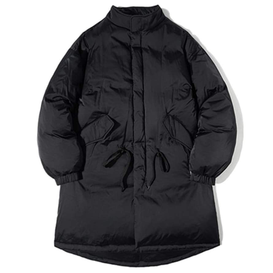 Partimento Duck Down Long Expedition Padded Coat in Black