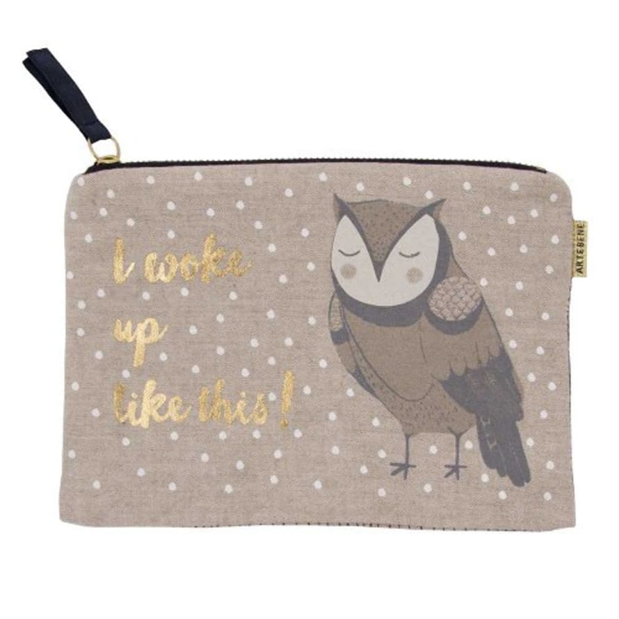 ARTEBENE Owl cotton cosmetic bag