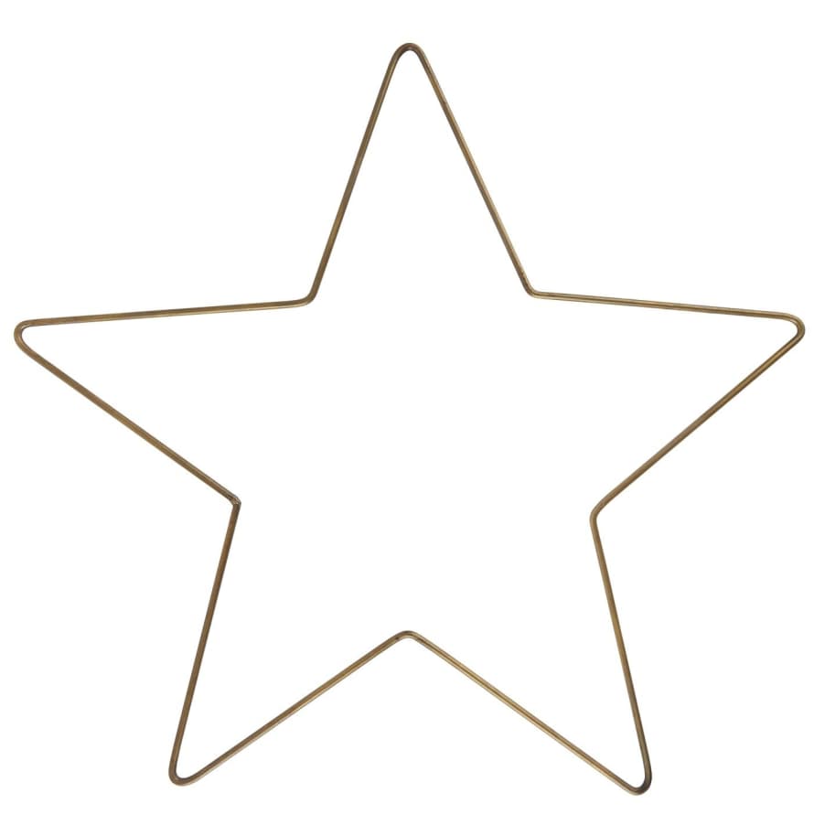 Ib Laursen Antique Brass Metal Star For Hanging