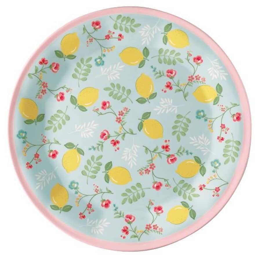 Green Gate Pale Blue Melamine Lemon Plate