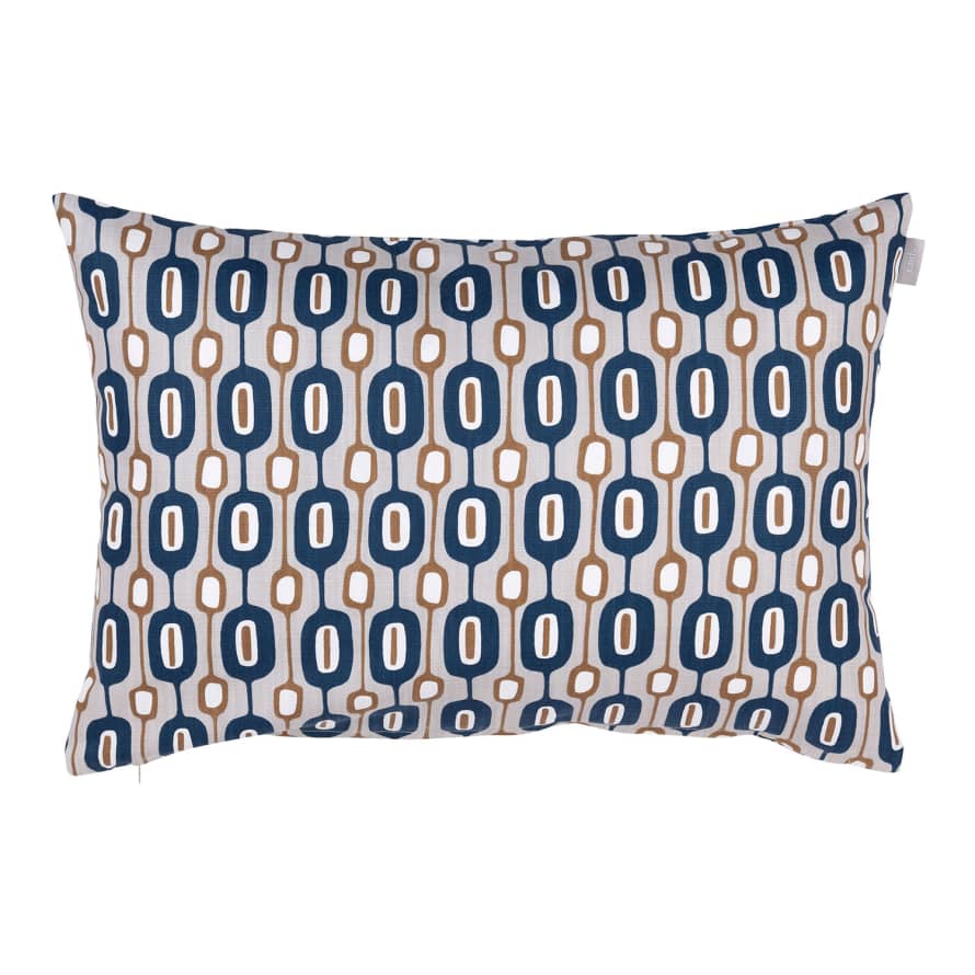 Spira of Sweden Blue Cotton Fall Cushion Cover