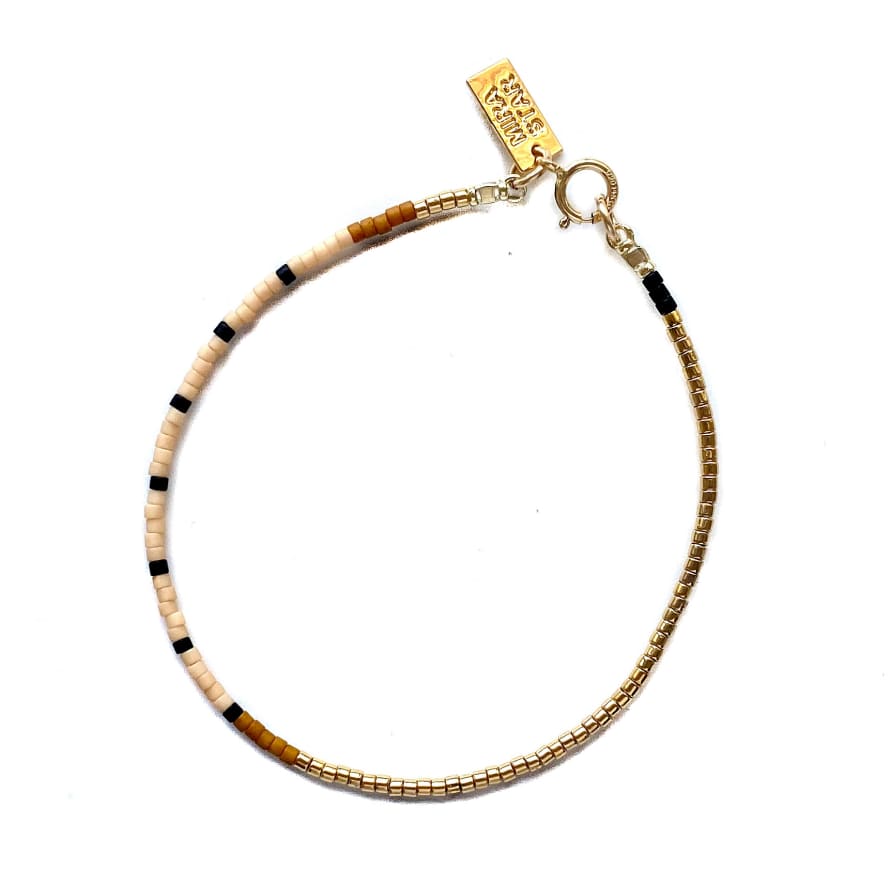 Mira Star Bracelet Leo with 24k Gold-plated Glass Beads - Blush Pink