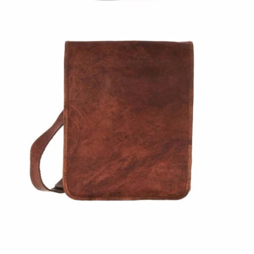 Midi Long Leather Messenger Bag