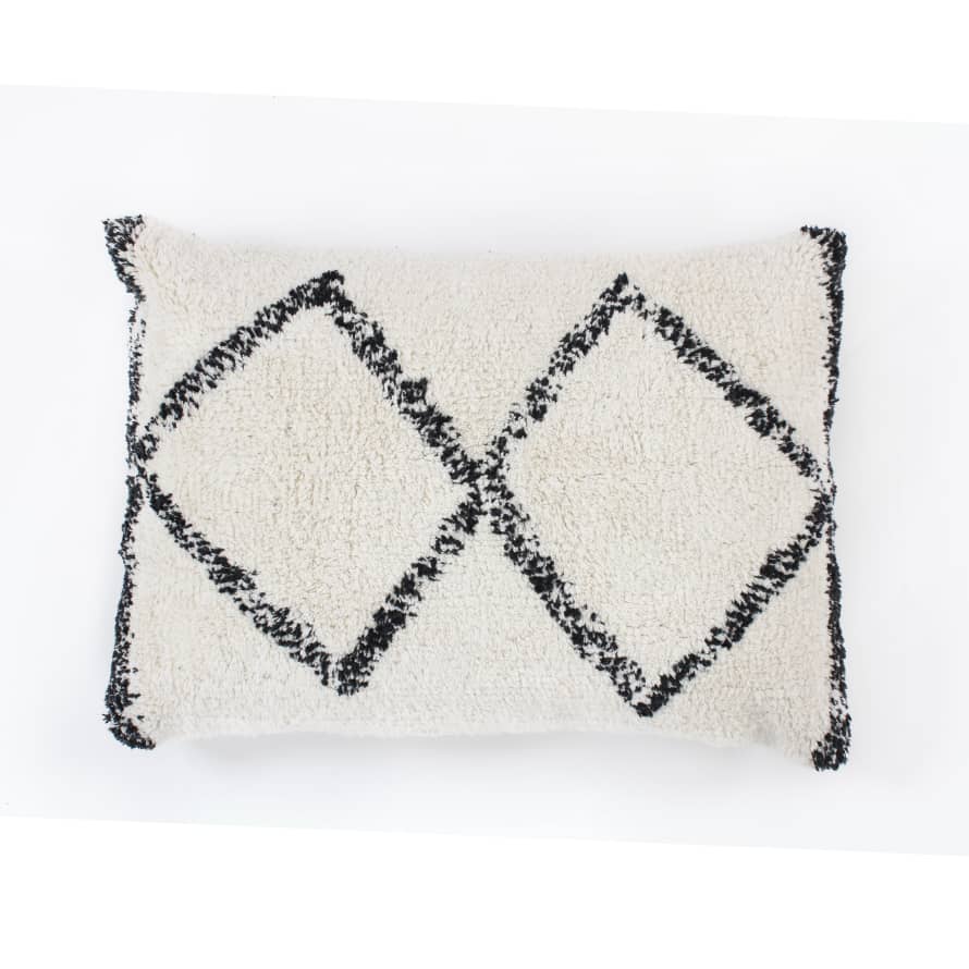 60 x 40cm Cotton Box Print Berber Cushion