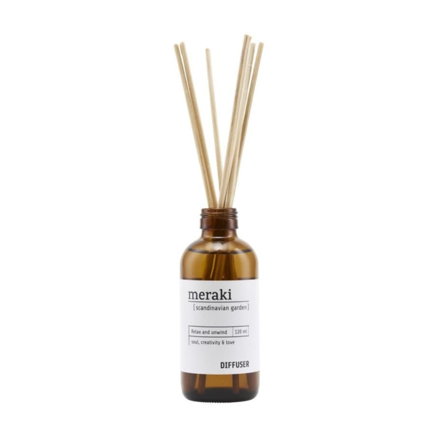 Meraki Diffuser w. 7 sticks, Scandinavian Garden