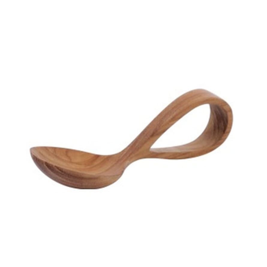 Chabatree Teak Wood Loop Baby Spoon