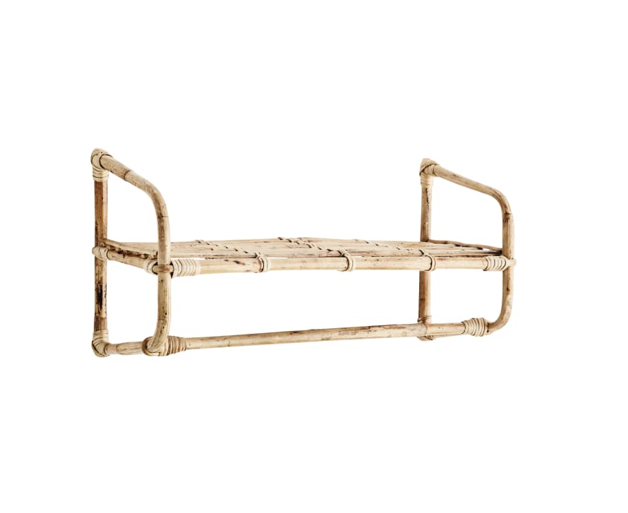 24 × 59 × 29cm Bamboo Rattan Wall Shelf