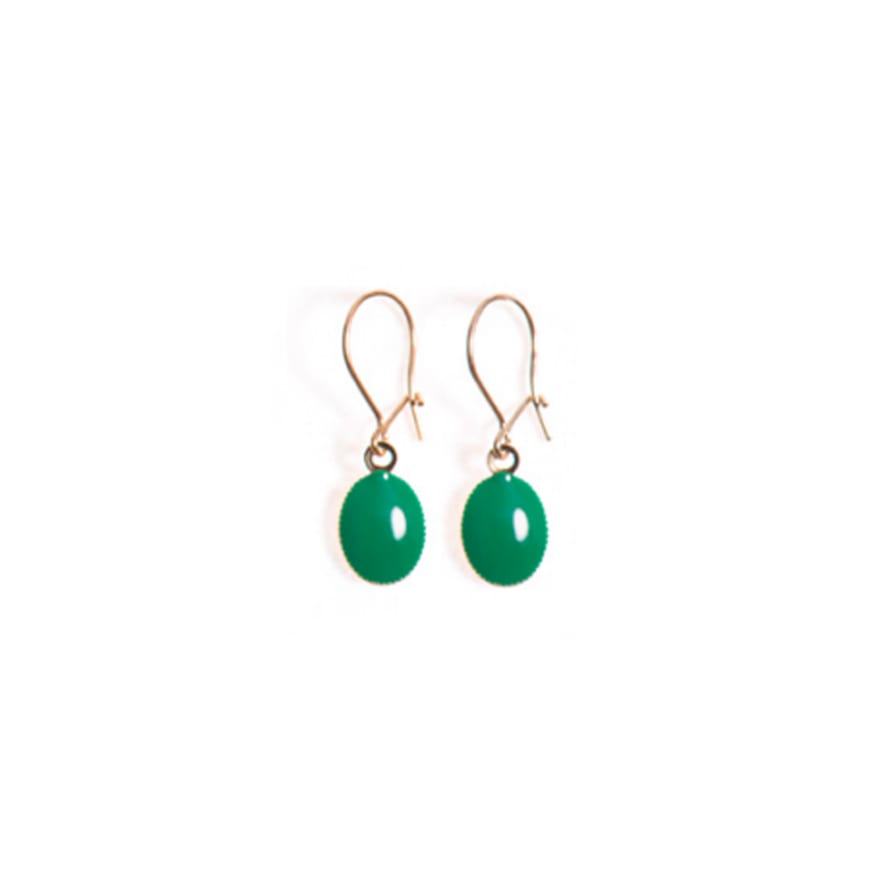 Tassia Canellis GREEN LOVEBIRDS EARRINGS