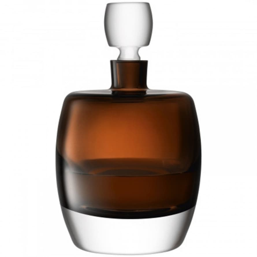 LSA International Peat Brown Whisky Club 1.05L Decanter