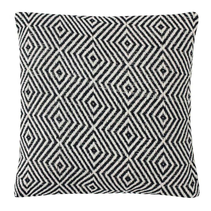 40 x 40cm Black Ikat Cushion