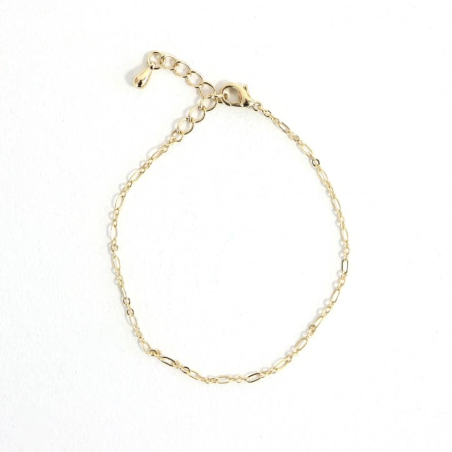 sept cinq Gold Plated Brass Round Knit Bracelet