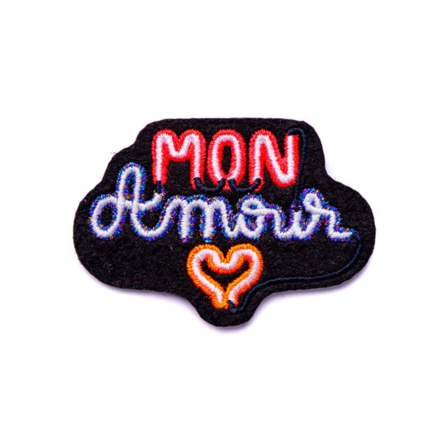Macon & Lesquoy 62 x 44mm Neon Mon Amour Patch