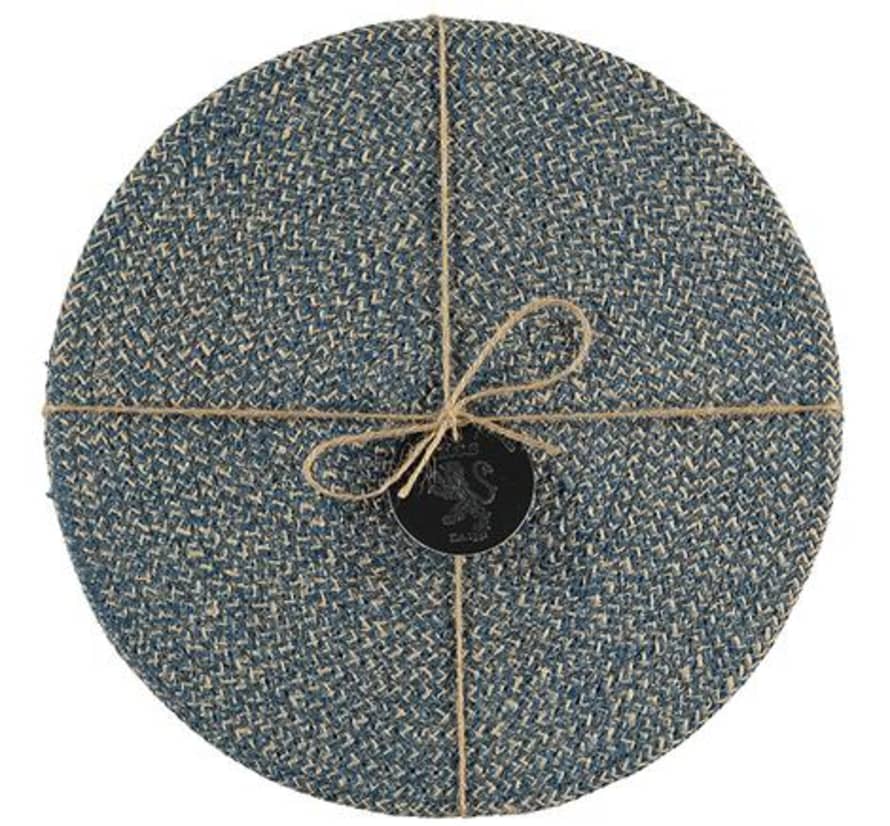 British Colour Standard Set of 4 Cornflower Blue Jute Placemats