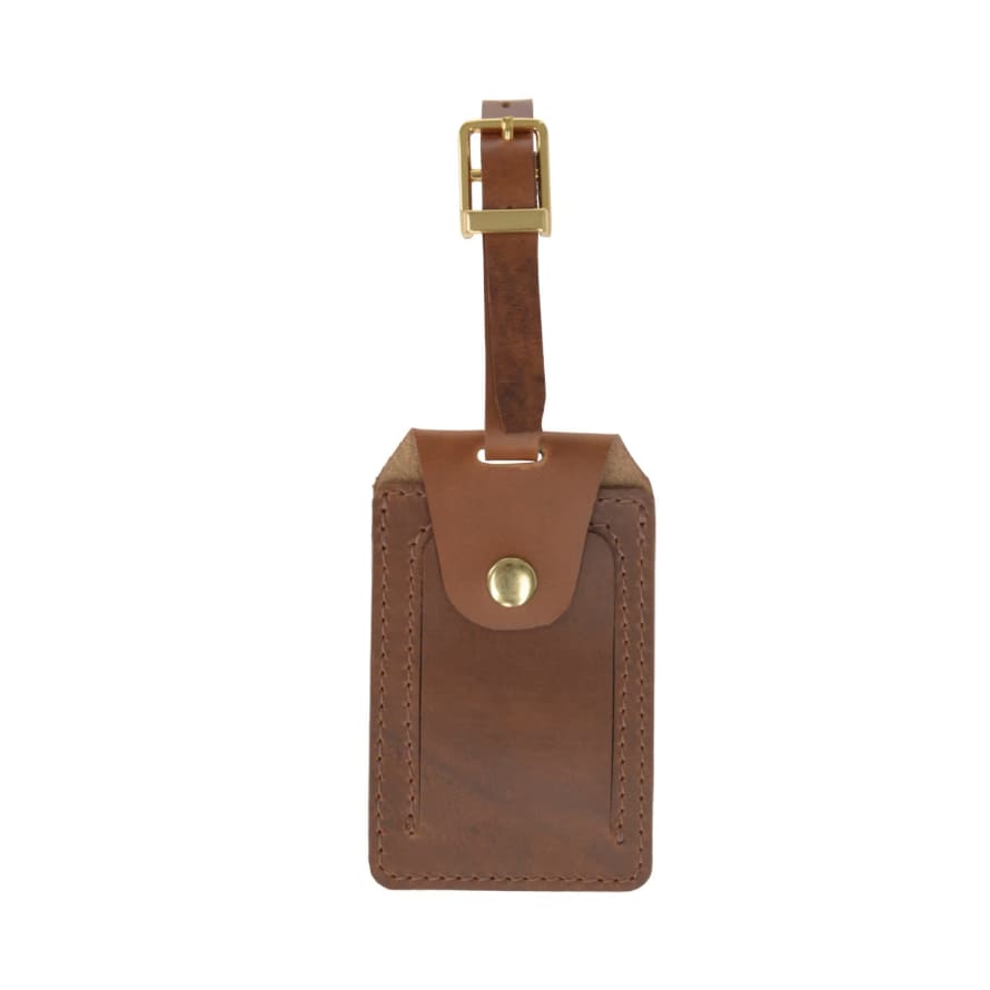 Vida Vida Tan Leather Luxe Luggage Tag