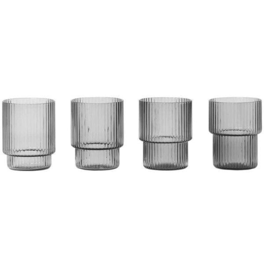 Ferm Living 6cl - Smoked - Ripple shotglass