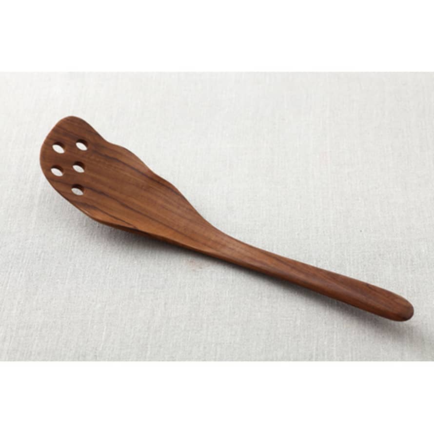 Chabatree Teakwood Romaine Turner Spoon with Holes