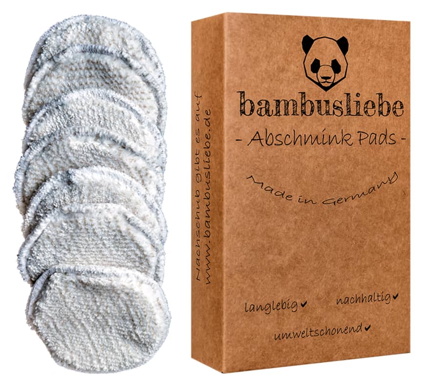 bambusliebe Pack of 7 Washable Make Up Removal Pads with Laundry Bag