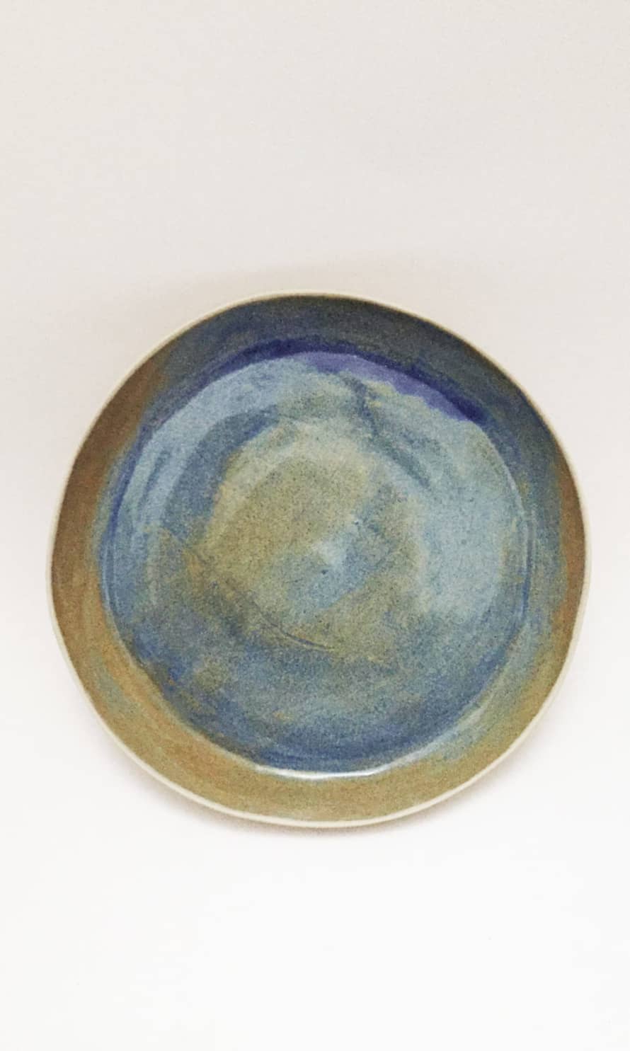 Margot Lhomme Glazed sandstone deep plate D 19cm / blue