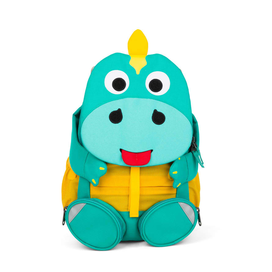 Affenzahn Turquoise and Yellow PET Great Friends Didi Dino Backpack for Kids