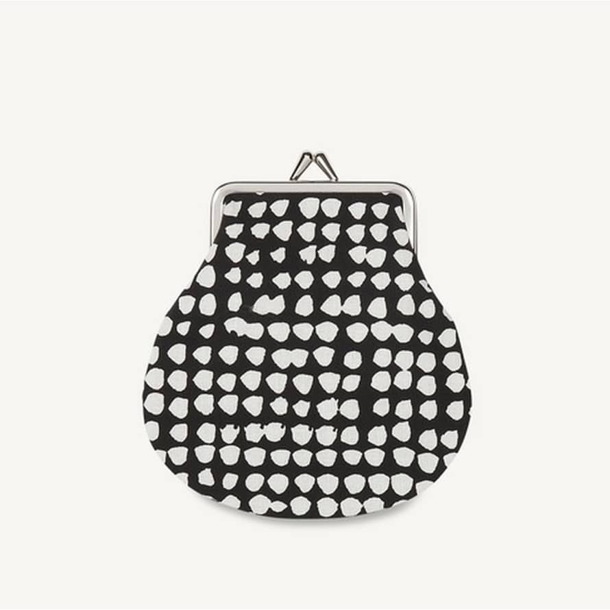 Marimekko Small Black and White Orkans Points Purse