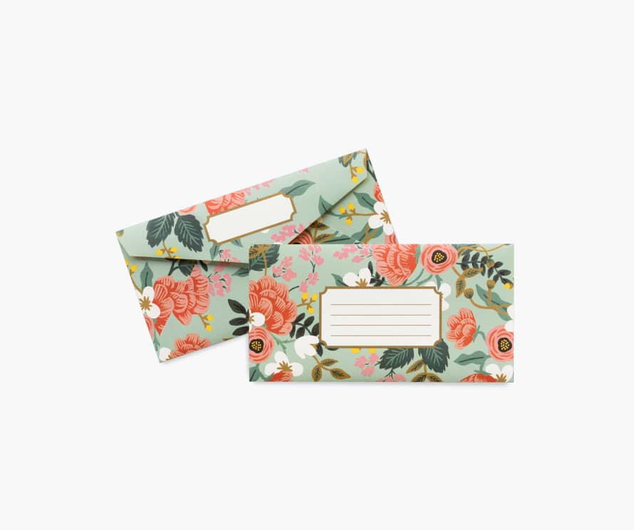 Rifle Paper Co. Set of 25 Mint Birch Monarch Envelopes